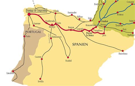 Camino de Santiago Routes in Spain