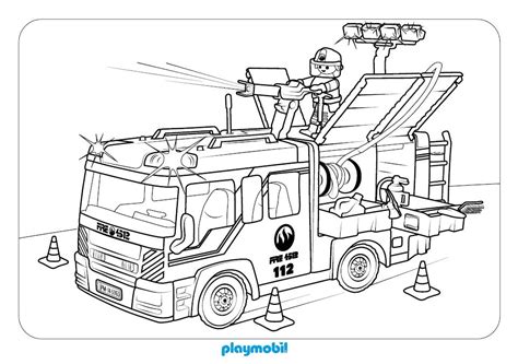 camión de bomberos playmobil para colorear en playmyplanet ...