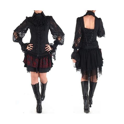Camisa Victoriana Negra Gótica estilo Ropa Gotica ...