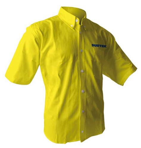Camisas Amarillas Manga Corta Hombre Surtek Camc101cm Hm4 ...