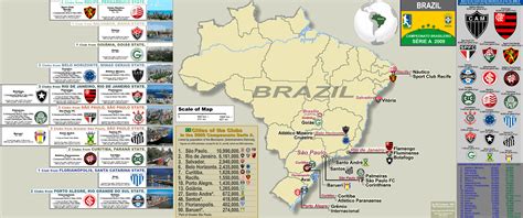 Campeonato Brasileiro Série A: Map and Chart, with Cities ...