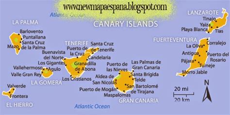 Canarias Mapa Región Política | Mapa Espana Político ...