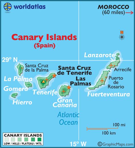 Canary Islands Large Color Map