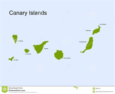 Canary Islands Vector Map Royalty Free Stock Photo   Image ...