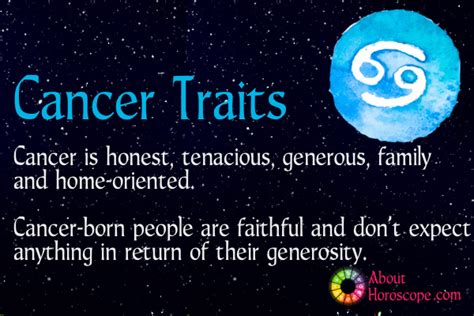 Cancer Traits, Characteristics And Personality
