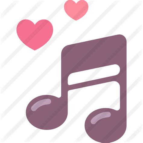 Canción de amor   Iconos gratis de música