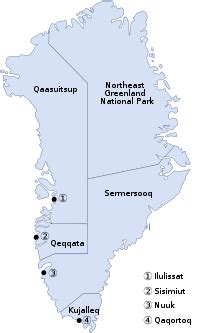 Capital Groenlandia Mapa