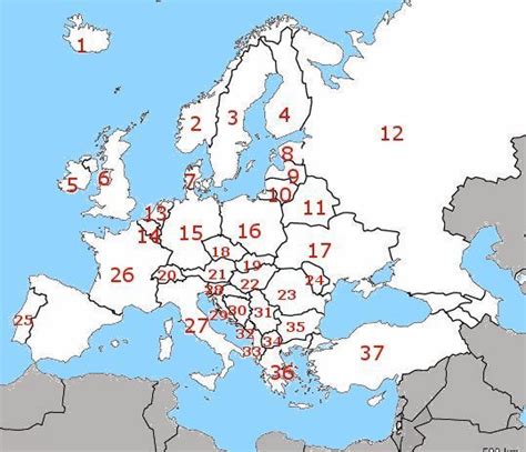 Capitales europa mapa mudo   Imagui