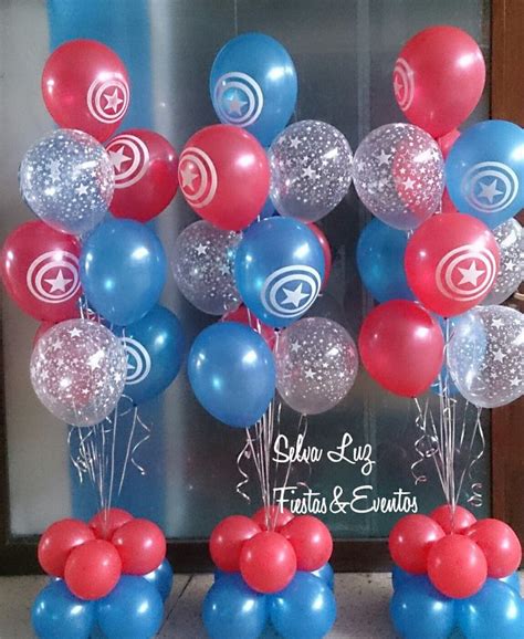 Capitan America, bouquet de globos inflados con gas helio ...