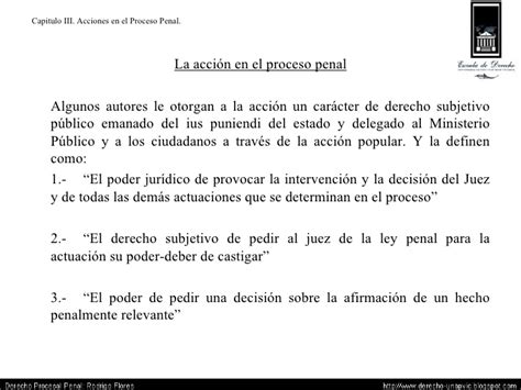 Capitulo III Acciones en el Proceso Penal