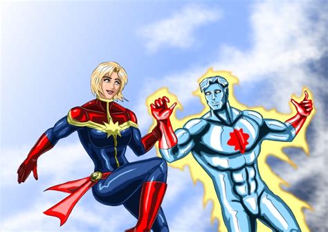 Captain Marvel   MARVEL   and Captain Atom   DC   by ...