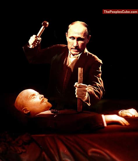 CAPTION THIS: Putin drives a stake through Lenin s mummy