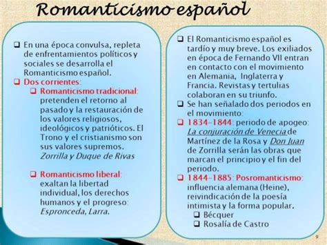 Caracteristicas generales Romanticismo