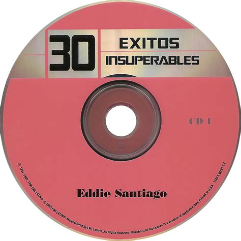Carátula Cd de Eddie Santiago   30 Exitos Insuperables ...