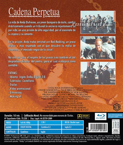 Carátula de Cadena Perpetua Blu ray