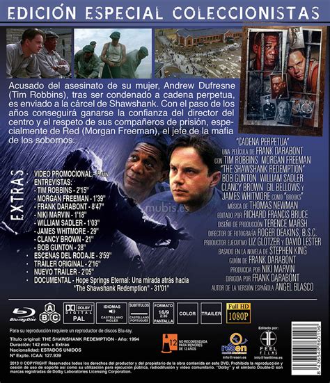 Carátula de Cadena Perpetua   Edición Especial Blu ray