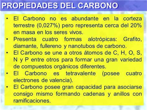 Carbono   Propiedades del carbono