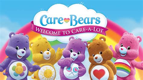 Care Bears With Clouds And Rainbow Clipart