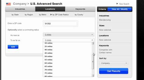 CareerSearch v3   U.S. Advanced Location Search Using Zip ...