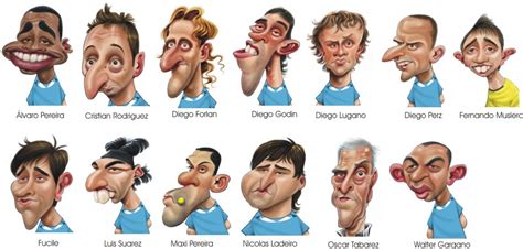 Caricaturas de los jugadoresde Uruguay y Alemania | Heraldo 21
