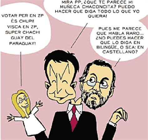 Caricaturas de Zapatero y Rajoy