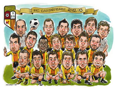 caricaturas equipo fútbol | Caricaturas, aucas, retratos ...