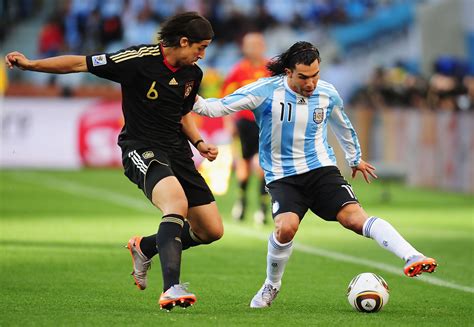 Carlos Tevez in Argentina v Germany: 2010 FIFA World Cup ...