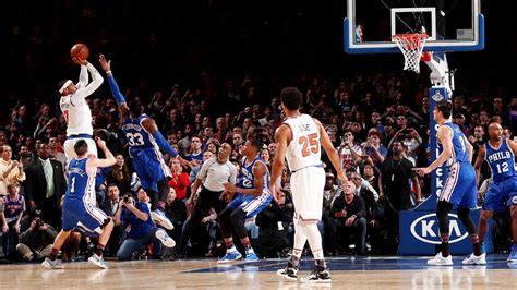 Carmelo Anthony of New York Knicks winning basket against ...