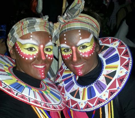 Carnaval: maquillaje y atrezzo de Masai | Conmuchocolor