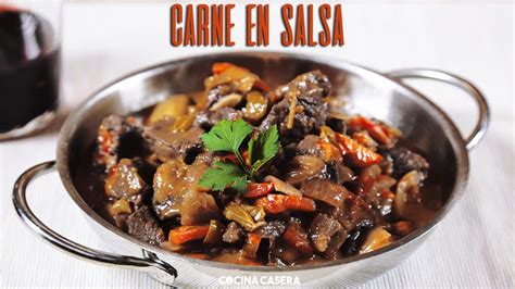 Carne en Salsa Guisada   Recetas de Cocina Casera fáciles ...