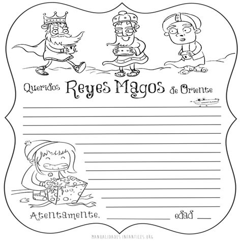 Carta De Los Reyes Magos Para Imprimir Y Colorear ...