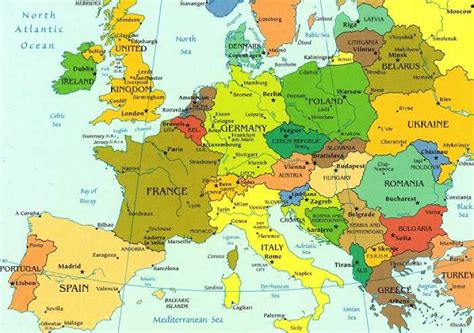 Carte D europe Avec Pays Et Capitales
