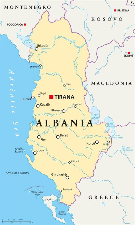 Carte de l Albanie   Plusieurs cartes du pays des Balkans