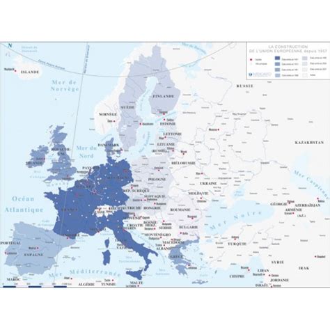 Carte de la construction de l Union Européenne