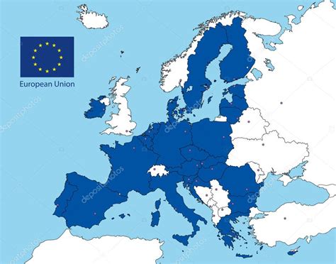 carte de l’union européenne après la brexit — Image ...
