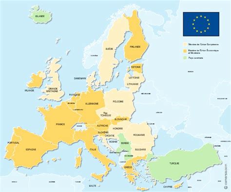 Carte gratuite des États membres de l Union Européenne
