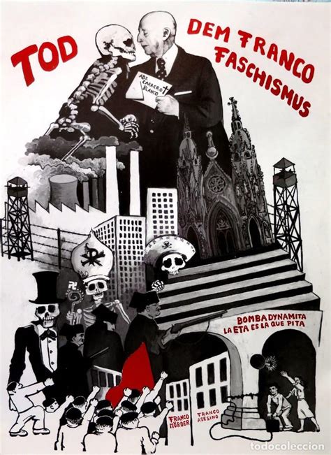 cartel años 70, muerte al fascismo franco, carr   Comprar ...