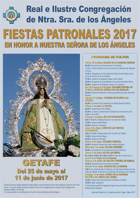 Cartel de fiestas 2017   Virgen de los Ángeles   Getafe