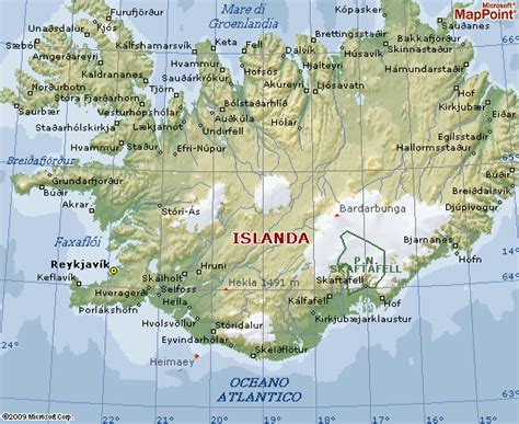 Cartina geografica Islanda