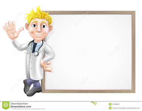 Cartoon Doctor And Sign Stock Photos   Image: 31495693