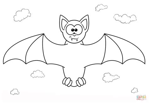 Cartoon Vampire Bat coloring page | Free Printable ...