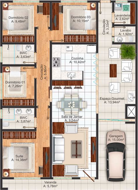 Casa  Anapolis  com 4 quartos, para terreno com 12m de ...