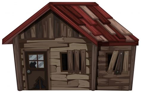 Casa de madera con muy mal estado | Descargar Vectores gratis