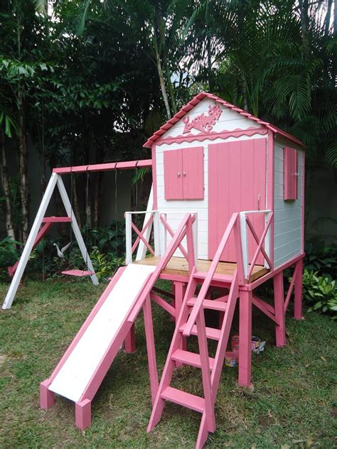 Casa De Niña Muñecas En Madera Para Jardines Tipo Parque ...