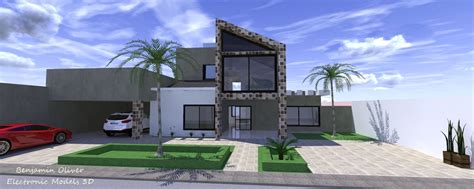 Casas Modernas, fachadas 3D: Desenho 3D,casa moderna.