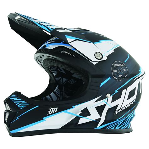 Casco De Motocross Shot Furious Infinity Azul Mate 2017 ...