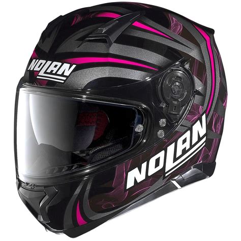 casco moto mujer nolan n87 ledlight rosa glossy black 31