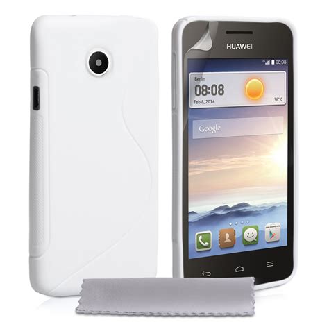 Caseflex Huawei Ascend Y330 Silicone Gel S Line Case   White