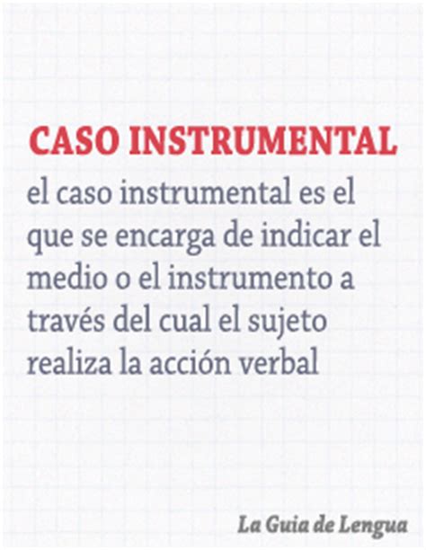 Caso instrumental | La guía de Lengua