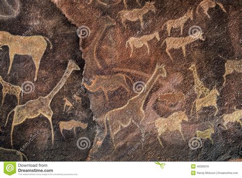 Cave Wall Painting Prehistoric Stock Photo   Image: 46335016